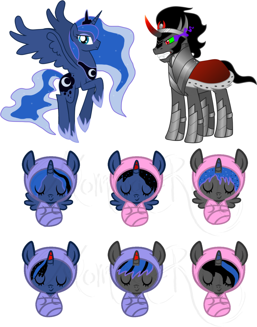 Sombra And Luna's Children, Children Of The Night Empire - Mlp Luna's Children (1024x1280)