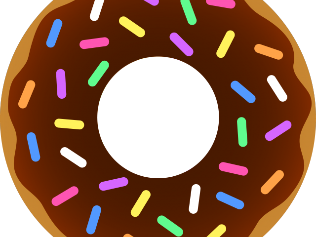 Chocolate Clipart Transparent Background - Donut Clip Art (640x480)