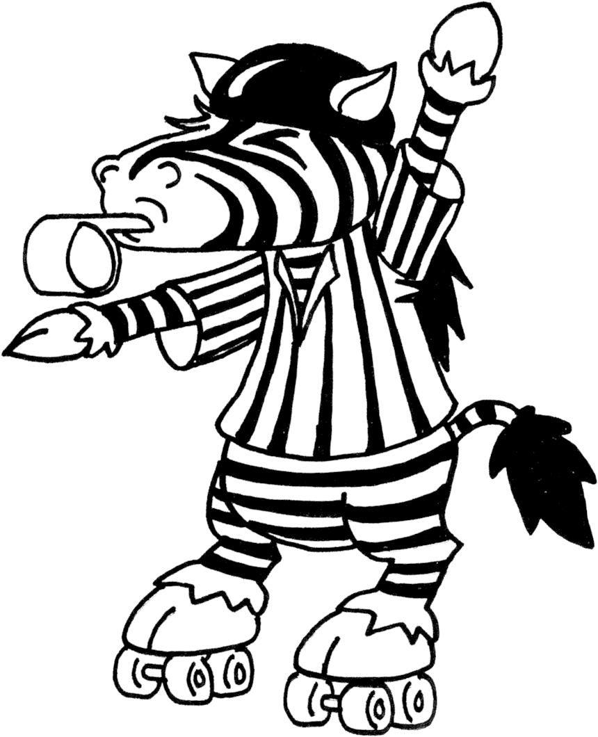 Zebra For Shyriss By Sederick - Zebra Roller Derby (900x1098)