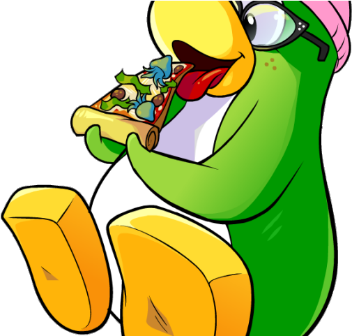 Pizza Clipart Club - Green Girl Club Penguin (640x480)