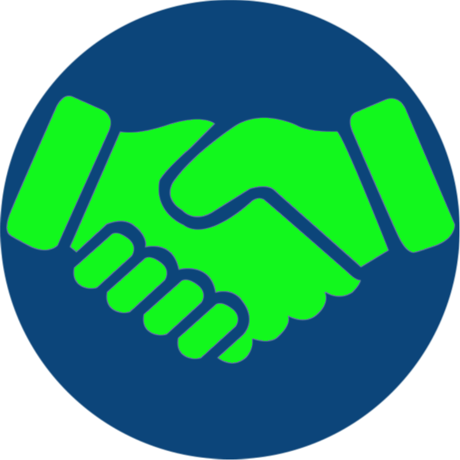 Quality Service Provider - Hand Shake Icon Green (939x939)
