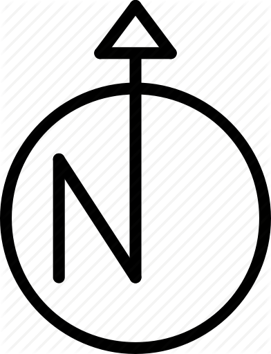 Clip Royalty Free Arrowhead Clipart North Arrow - North Point Arrow (392x512)