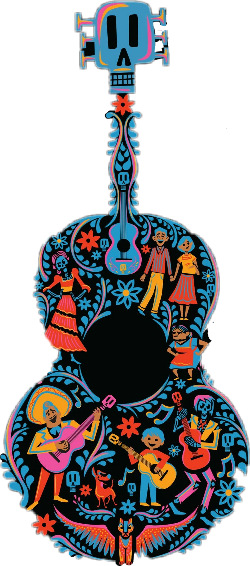 Largest Collection Of Free To Edit Mexico - Coco Guitar (1024x2322)