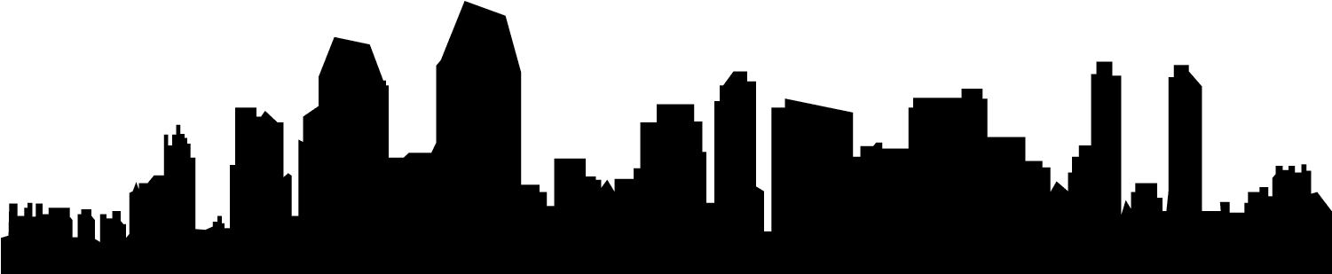 Skyline Clipart Skyline San Diego - San Diego Skyline Png (1500x340)