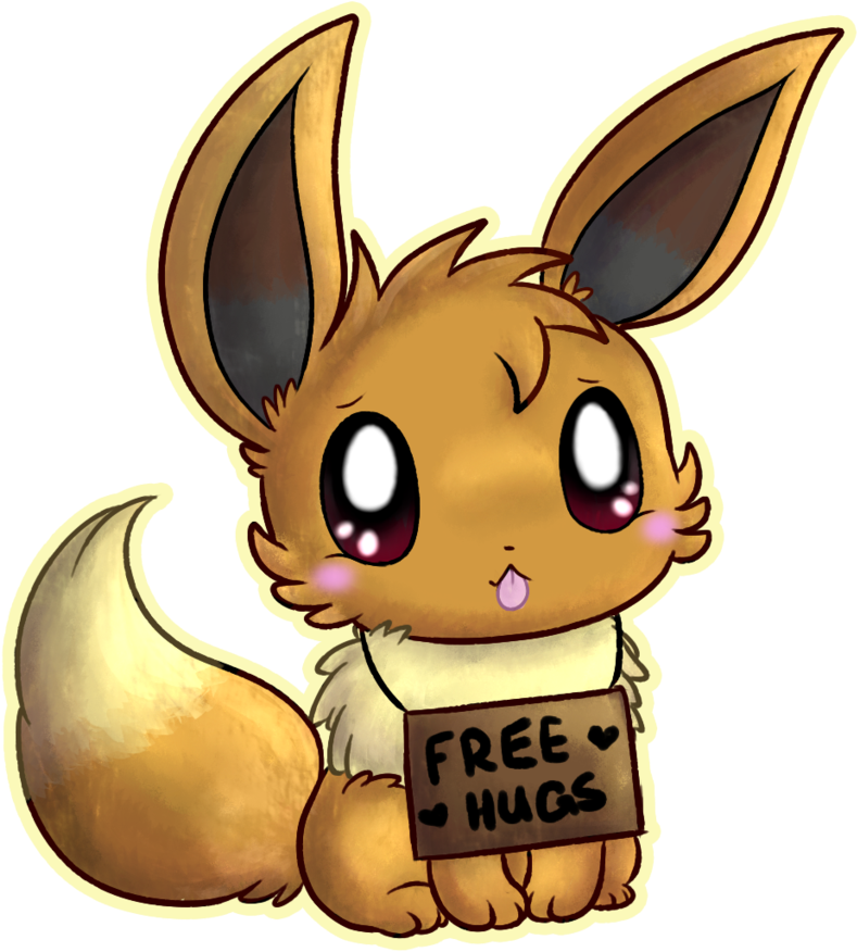 Eevee Needs A Free Hug By Kiwibeagle - Eevee Hug (1024x1024)