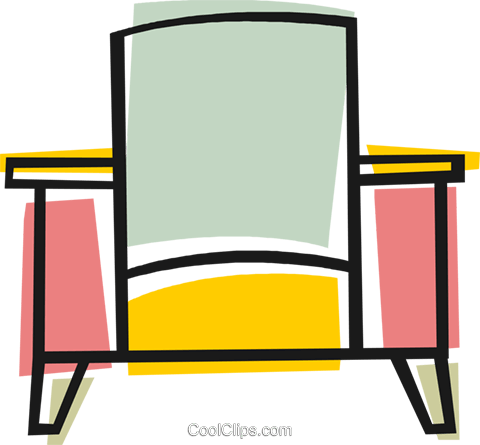Living Room Chair Royalty Free Vector Clip Art Illustration - Living Room (480x445)