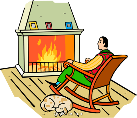 Sitting In A Rocking Chai Royalty Free Vector Clip - Conduction Radiation And Convection (480x415)