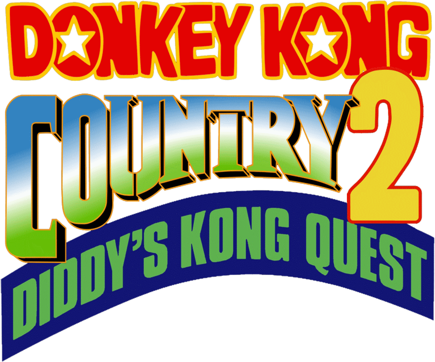 Donkey Kong Country 2 Diddy's Kong Quest Logo Clipart - Donkey Kong Country 2 Logo (900x743)