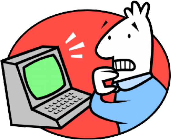 Coding Clipart Magazine - Afraid Of Computers (640x480)