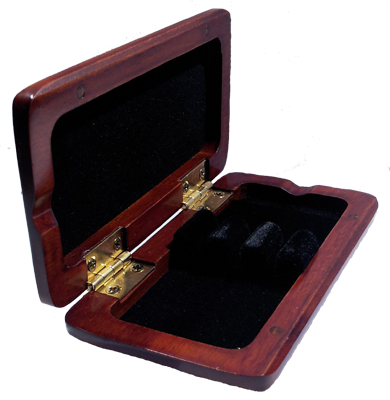 Oboe Reed Case Stained Wood Holds Three Reeds - Reed (390x400)