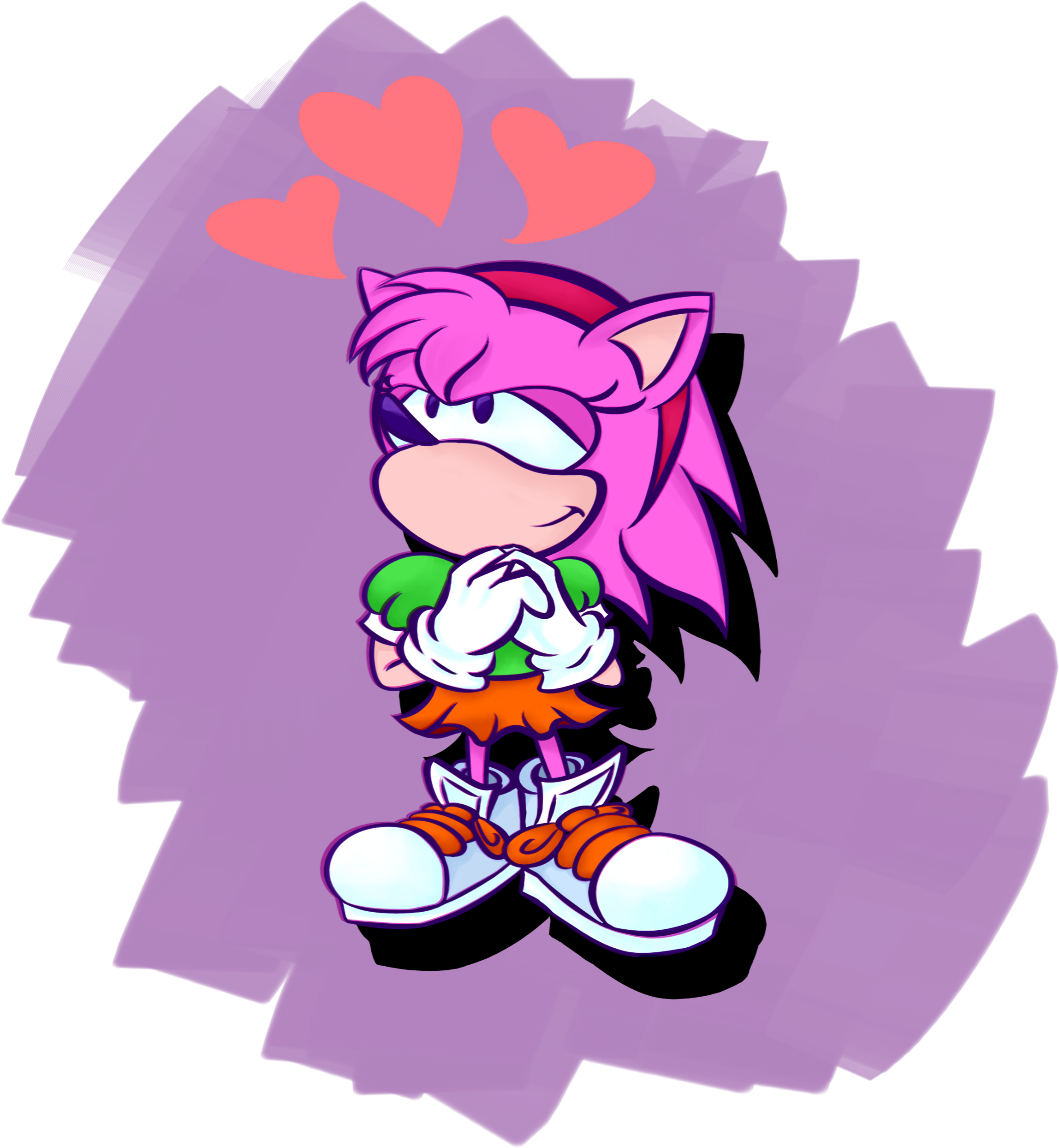 Clip Art Download Amy Rose Sonic Style By Jingiejangie - Amy Rose (2600x2600)