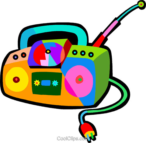 Portable Cd Player Royalty Free Vector Clip Art Illustration - Portable Cd Player Royalty Free Vector Clip Art Illustration (480x470)