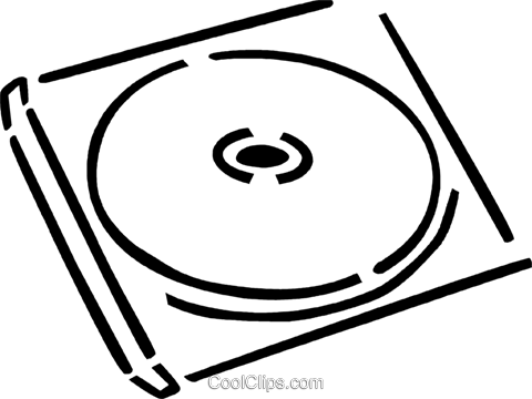 Cd-rom Media Royalty Free Vector Clip Art Illustration - Circle (480x360)