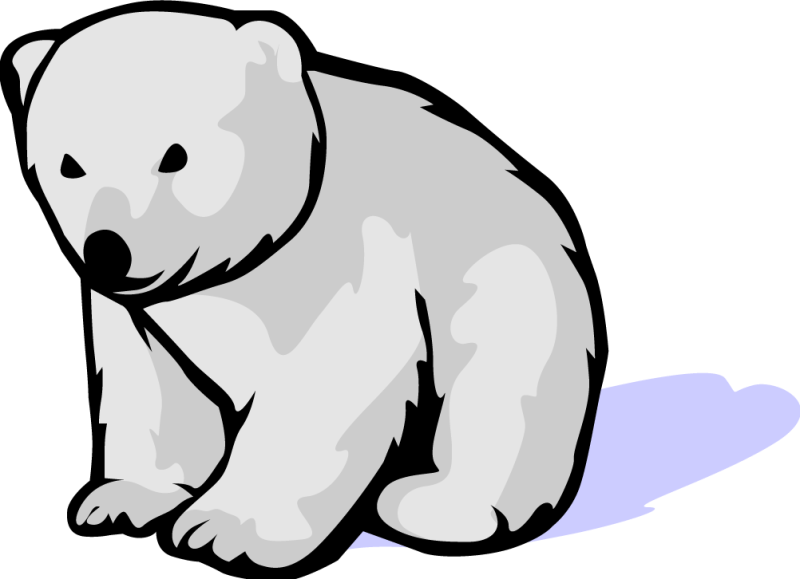 Svg Transparent Download Christmas Polar Bear Clipart - Polar Bear Clipart Png (800x579)