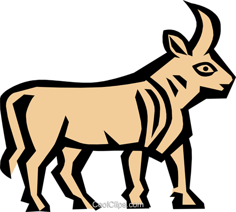 Cool Bull Royalty Free Vector Clip Art Illustration - Cool Bull Royalty Free Vector Clip Art Illustration (480x432)