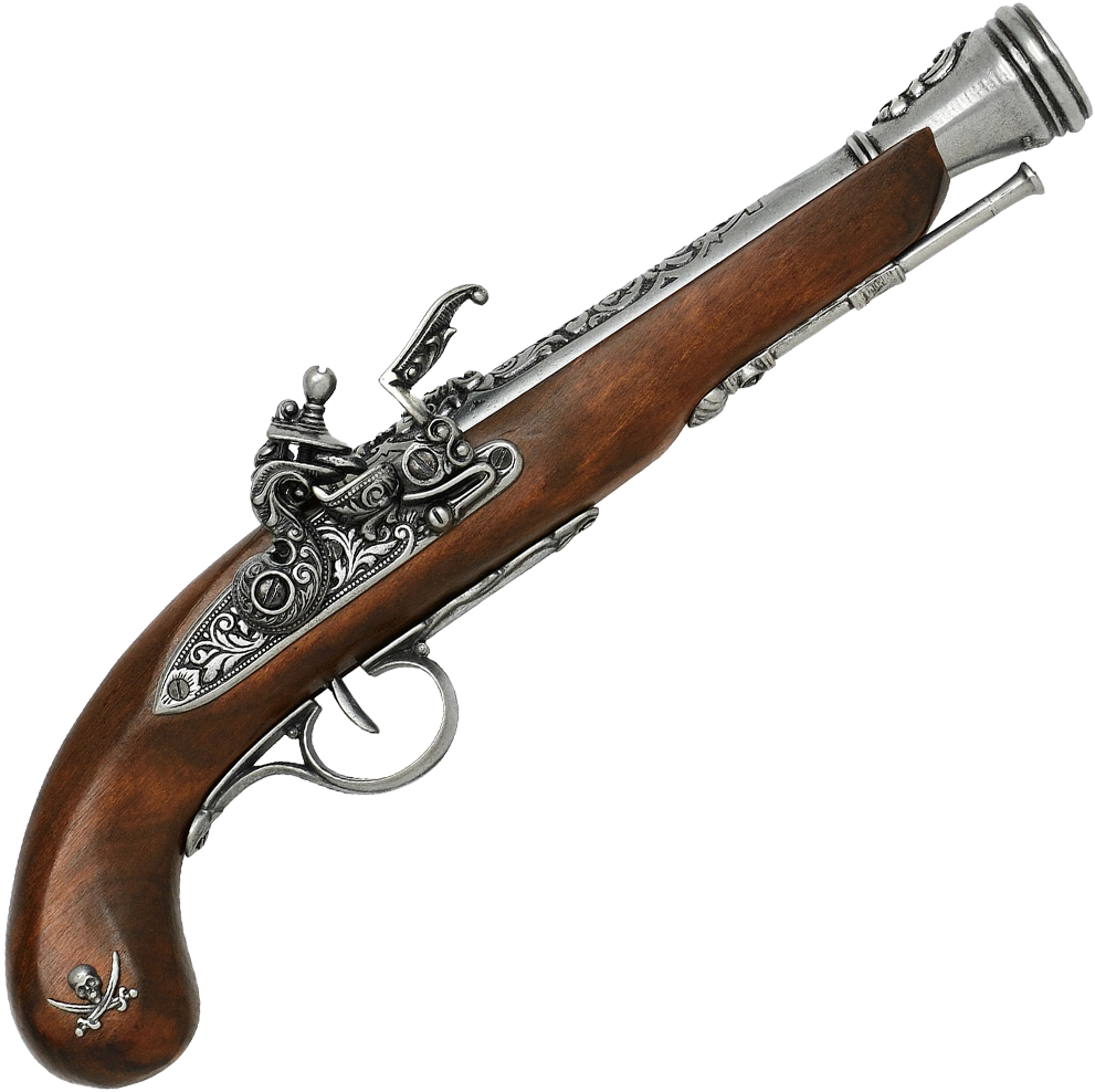Pirate Flintlock Pistol - Sørøver Pistol (1000x1000)
