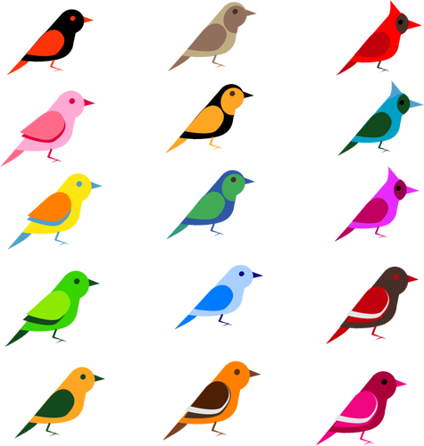 Diverse Birds - Kartun Burung Di Pohon (475x500)