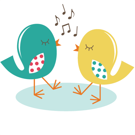 Png Transparent Library Svg Cut File For Scrapbooking - Birds Singing Clip Art (432x432)