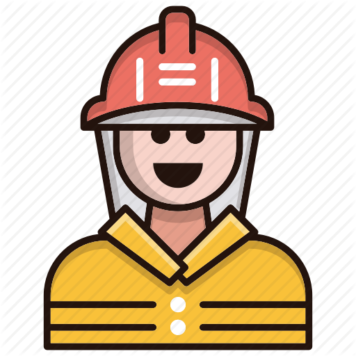 Clip Art Free Stock And Fire Department By Cuby Design - Firefighter (512x512)
