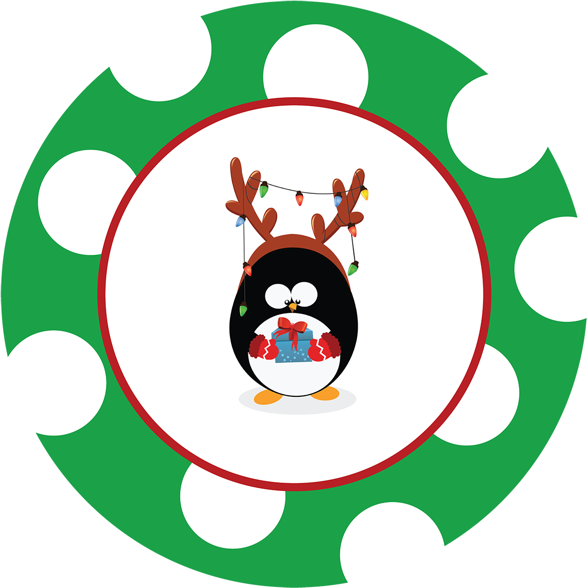 Print Then Cut, Pop It On A Present And You Are All - Christmas Penguin Set Large Mug (1200x1206)