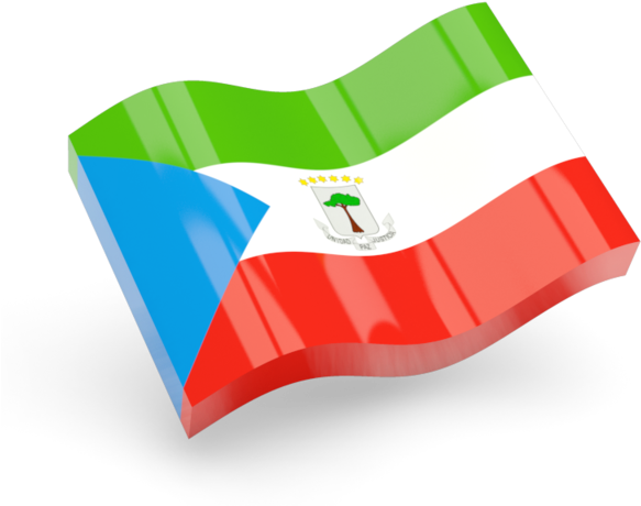 Clip Art Illustration Of Flag Of Equatorial Guinea - Dominican Republic Flag Png (640x480)