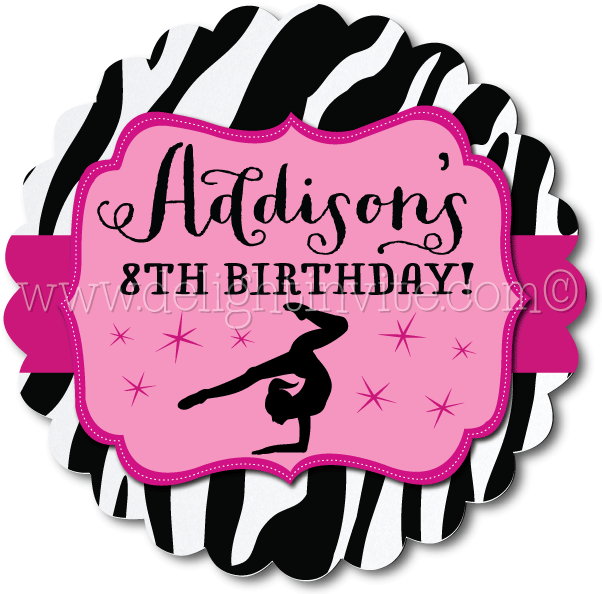 Gymnastics Party Birthday Favor Tag - Zazzle Seien Sie Dankbares Wunderliches Erntedank-plakat (612x612)