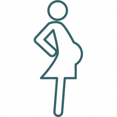 Prenatal Massage - Pregnant Woman Outline (375x375)