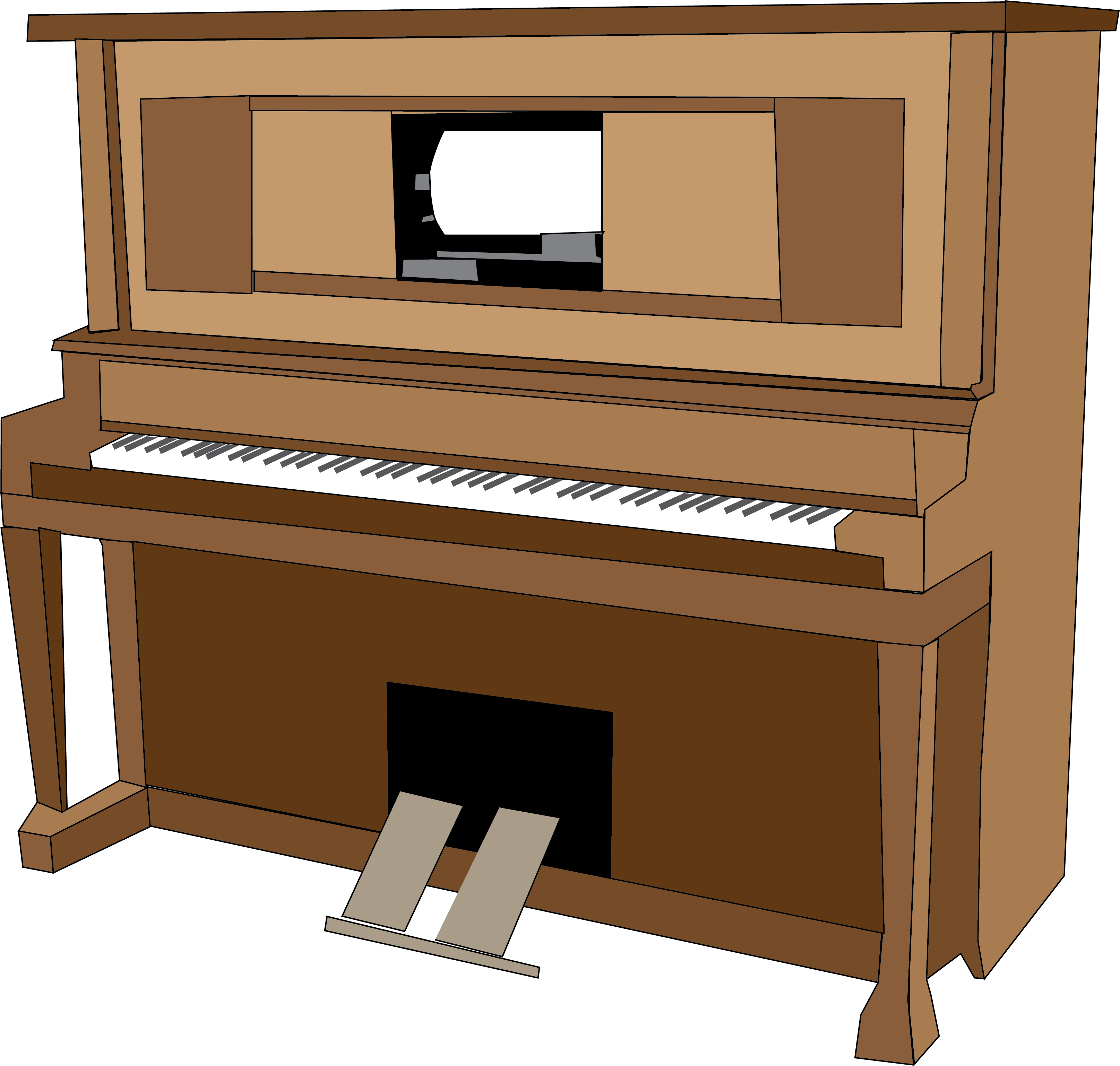 Piano Svg Simple Clip Art Library Library - Player Piano (3778x3075)
