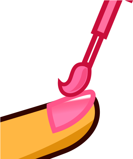 Nails Clipart Nail Clipart Emoji Pencil And In Color - Nail Polish Nails Png Vector (512x512)