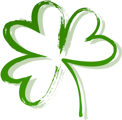 Heart Shamrock Painting Design Pictures On T Shirts - St Patricks Day Clipart Flowers (470x470)