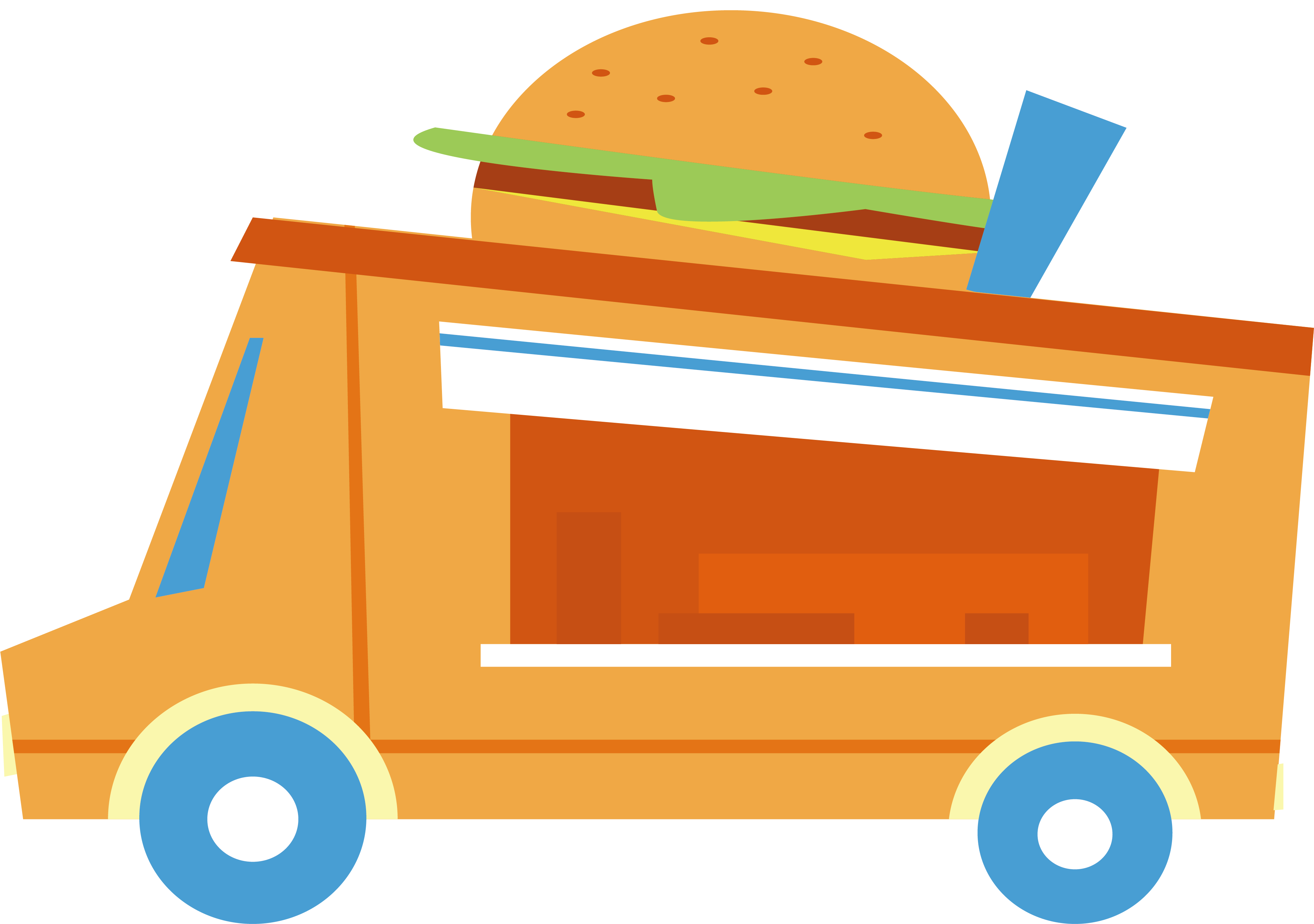 Hamburger Burger Fast Food Fries Retro Car - Hamburger (3981x2800)