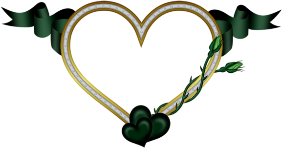 H Dont Break My Heart, Love Heart, Clipart Design, - Yeşil Süs Png (600x322)