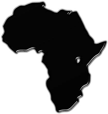 Popular Images - Map Of Africa In Black (605x640)