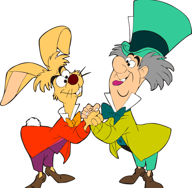 Pai, Alice, Pies - Cartoon Alice In Wonderland Mad Hatter (641x630)