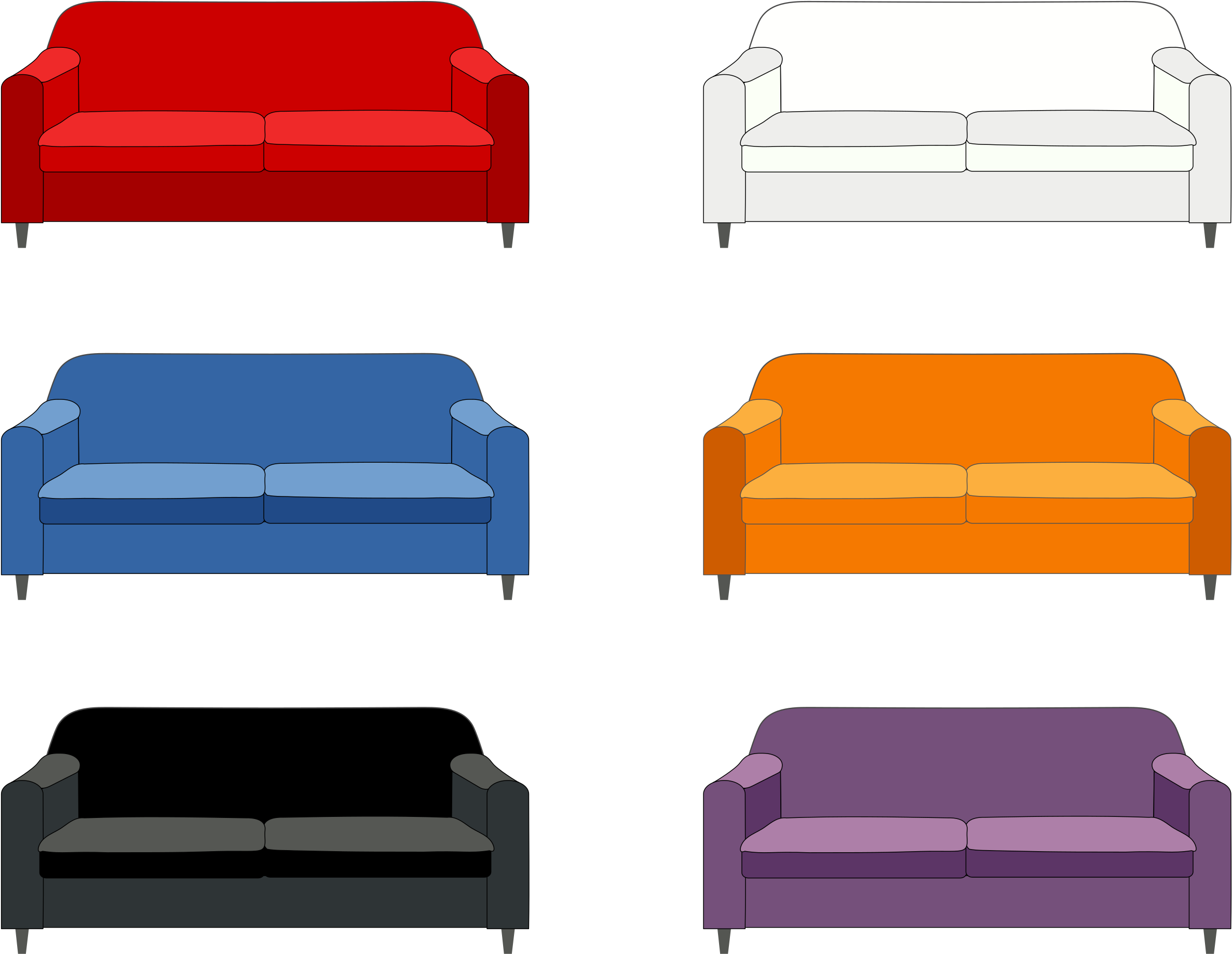 Set Furniture Stickers Free - Paper Crafts Furnitures (2400x1861)