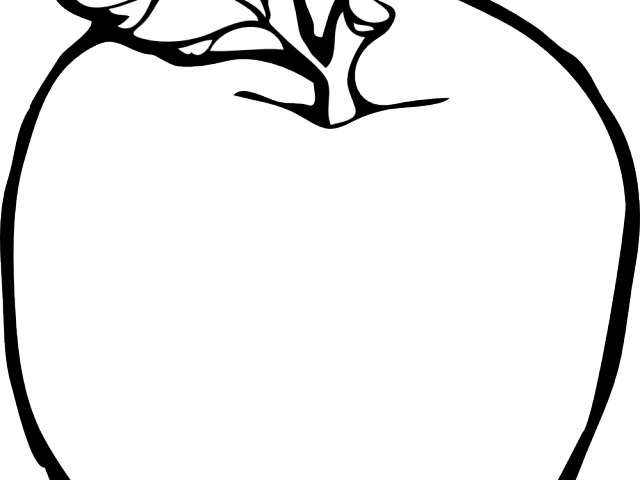 Macbook Clipart Black And White - Coloring Apple And Letter (640x480)