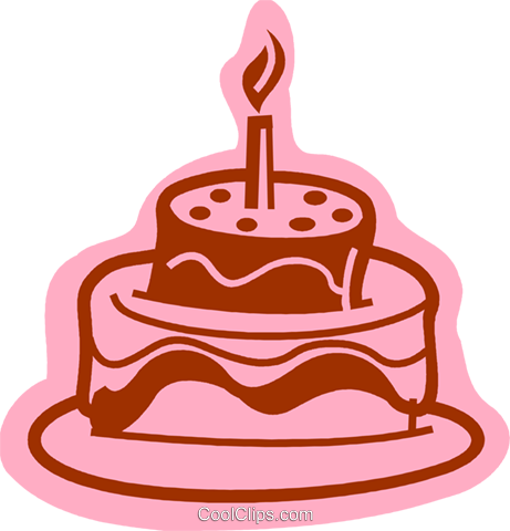 Birthday Cakes Royalty Free Vector Clip Art Illustration - Birthday Cakes Royalty Free Vector Clip Art Illustration (461x480)