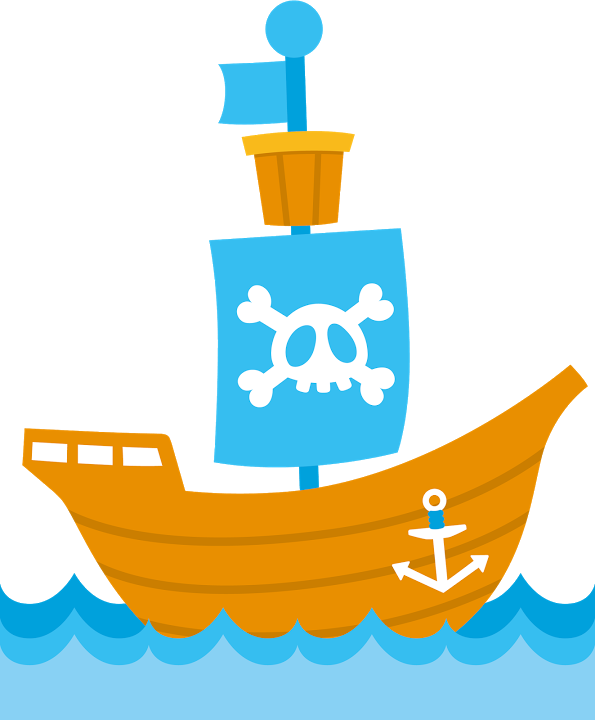 Pirate Partyclip Artpaper - Piratas Caricaturas Bebes (595x720)