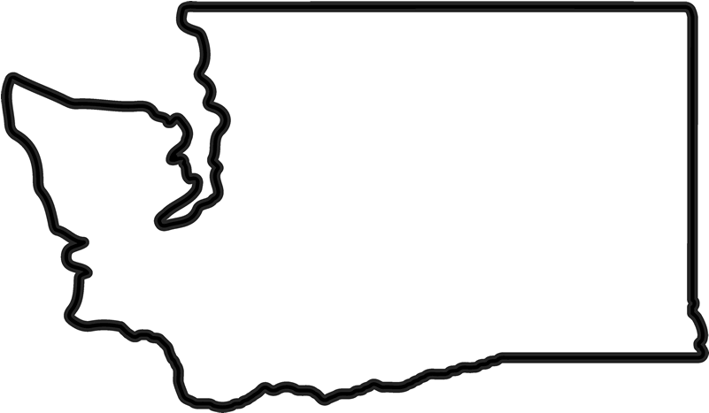 Washington Outline Rubber Stamp - Washington State Clipart (801x467)