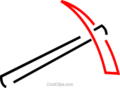 Pick Axe Royalty Free Vector Clip Art Illustration - Pick Axe (480x353)