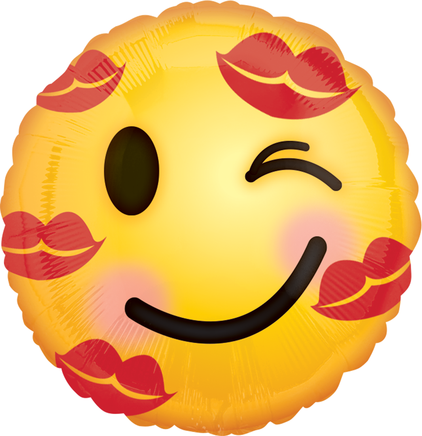 Kiss Emoticons Balloon 18" S40 - Kiss Emoji (1400x1445)