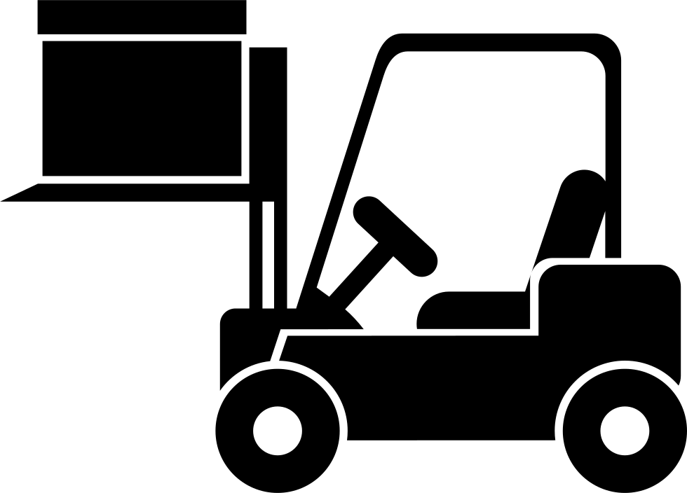 Forklift Drawing Easy Jpg Library - Montacargas Blanco Y Negro (980x704)