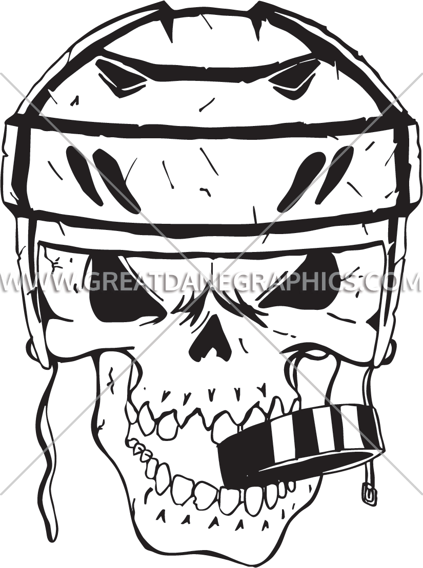 Clipart Library Download Hockey Skull - Skull With Hockey (825x1109)