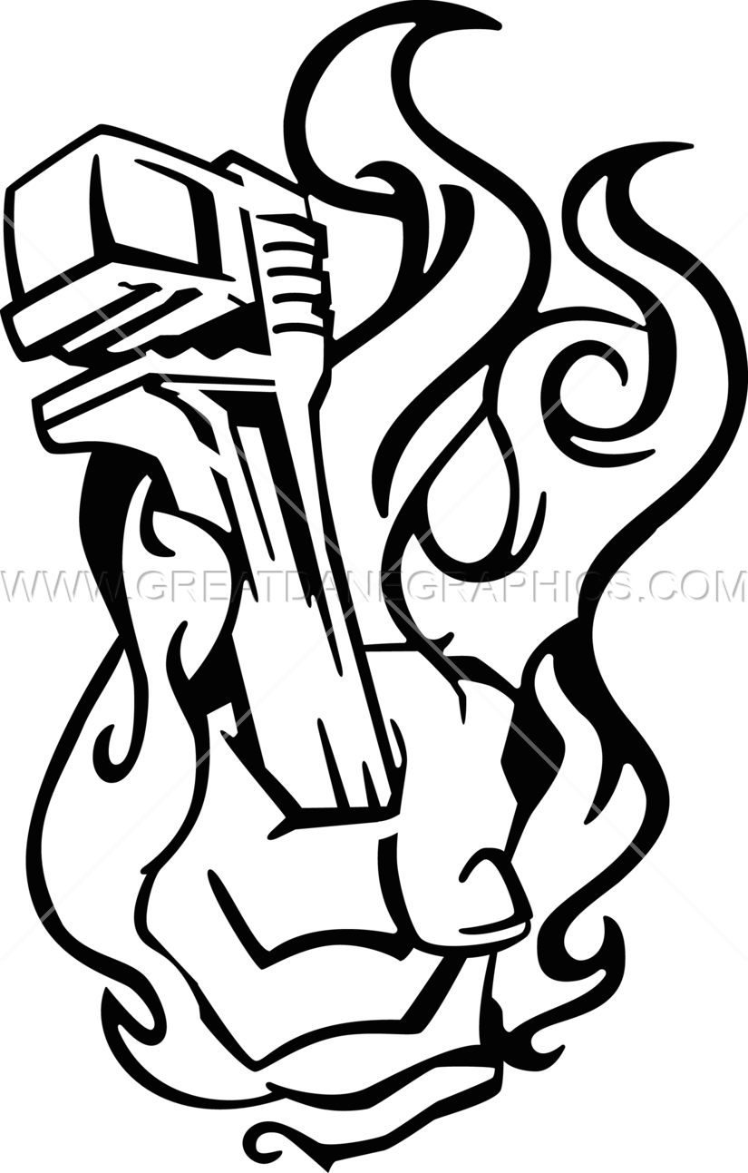 Engine Clipart Crossed Wrench - Wrench Art (825x1293)