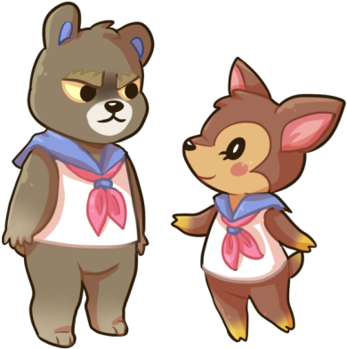 And It Was Grizzly's Birthday A While Ago And Fauna - Animal Crossing: New Leaf (400x421)