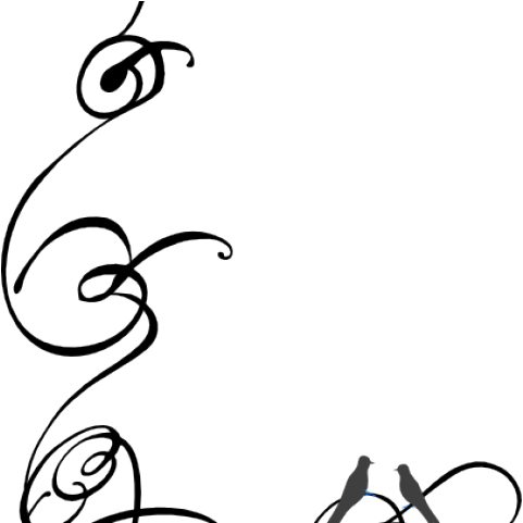 Decorative Line Blue Clipart Squiggly - Swirl Border (640x480)