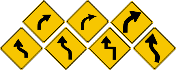 Ulster County Diamond Road - Yellow Diamonds Traffic Sign (610x242)