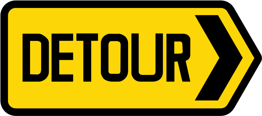Detour Sign Clip Art - Detour Sign (1024x458)