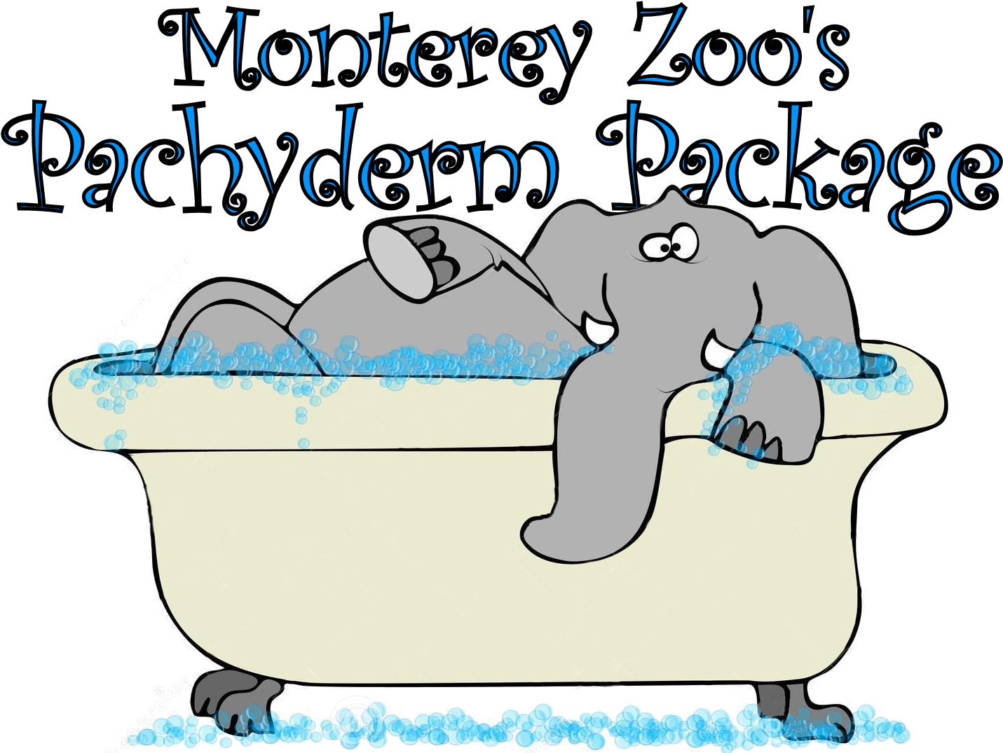 Pachyderm Package Logo - Elephant In A Bathtub (1469x1134)