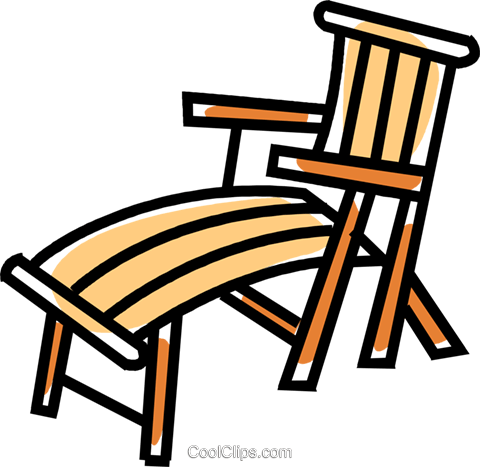 Beach Chair Royalty Free Vector Clip Art Illustration - Clip Art (480x467)